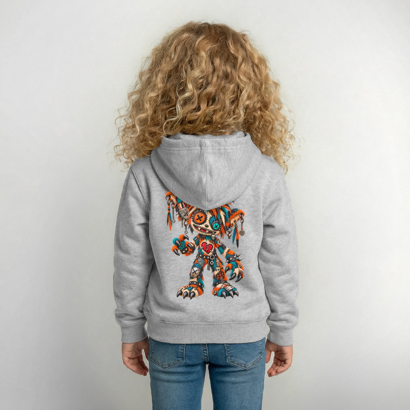 SCRAP JACK – Kinder Hoodie - Hellgrau meliert