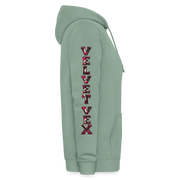 VELVET VEX – Damen Hoodie - Graugrün