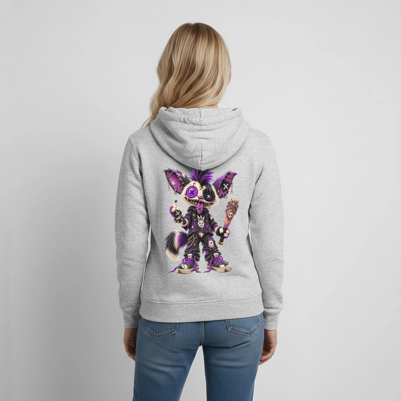 RAGGZR – Damen Hoodie - Hellgrau meliert