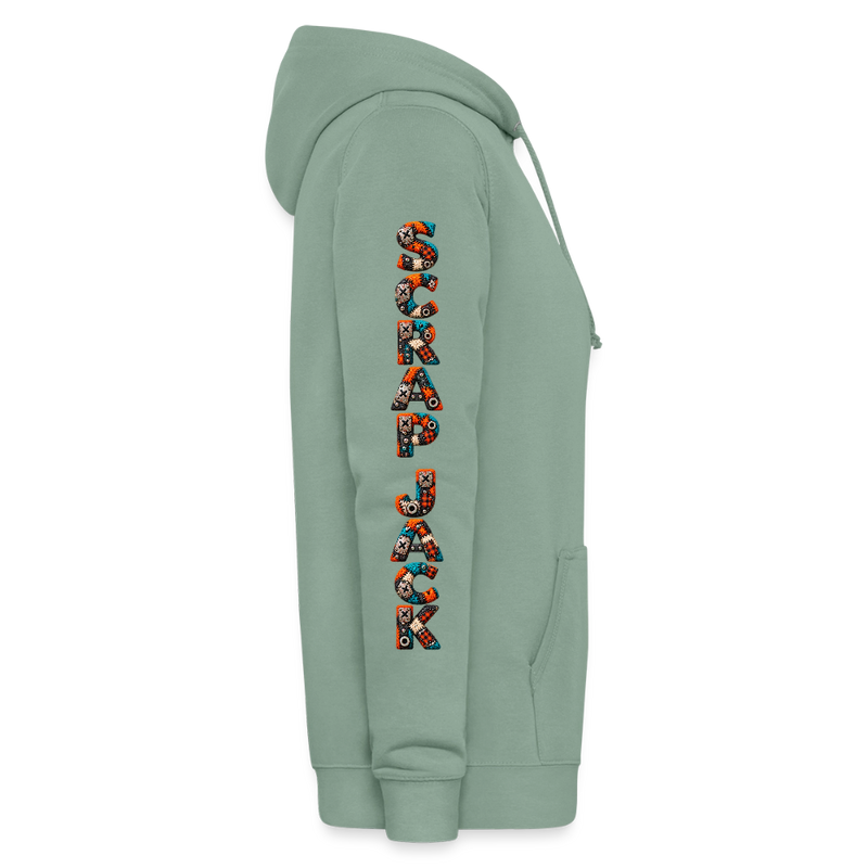 SCRAP JACK – Damen Hoodie - Graugrün