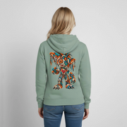 SCRAP JACK – Damen Hoodie - Graugrün