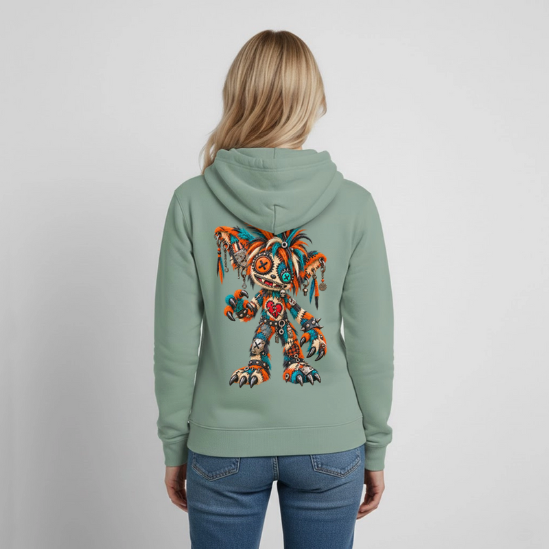 SCRAP JACK – Damen Hoodie - Graugrün
