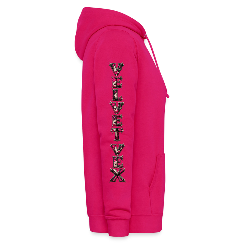 VELVET VEX – Damen Hoodie - dunkles Pink