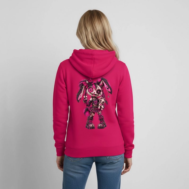 VELVET VEX – Damen Hoodie - dunkles Pink