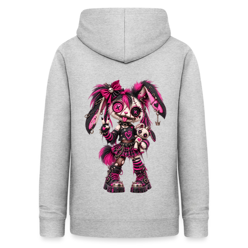 VELVET VEX – Damen Hoodie - Hellgrau meliert