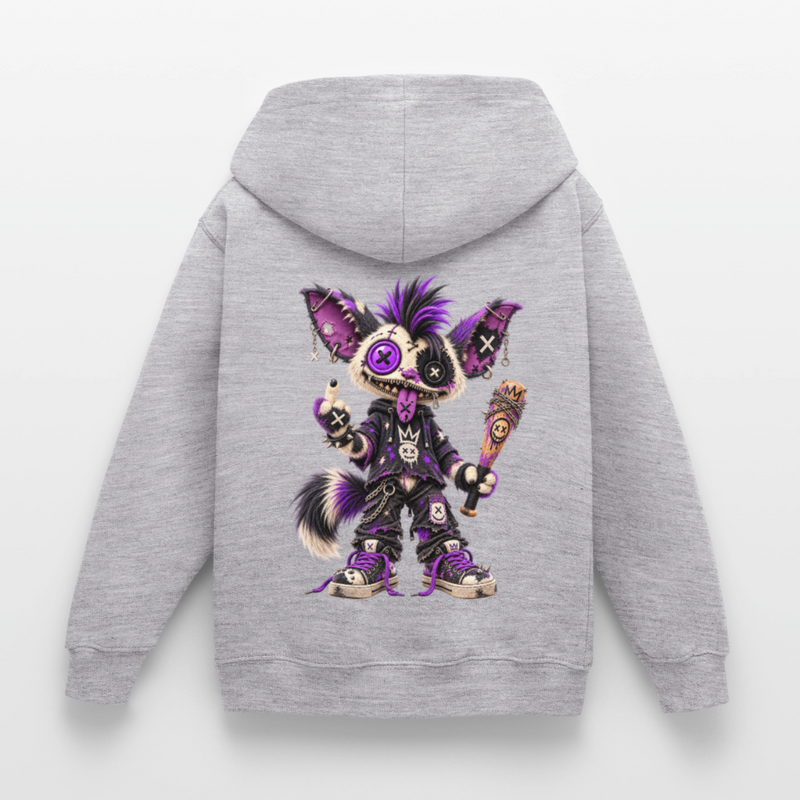 RAGGZR – Kinder Hoodie - Hellgrau meliert