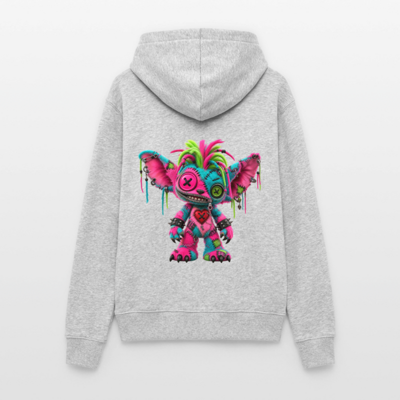 RIOT ROXIE – Damen Hoodie - Hellgrau meliert