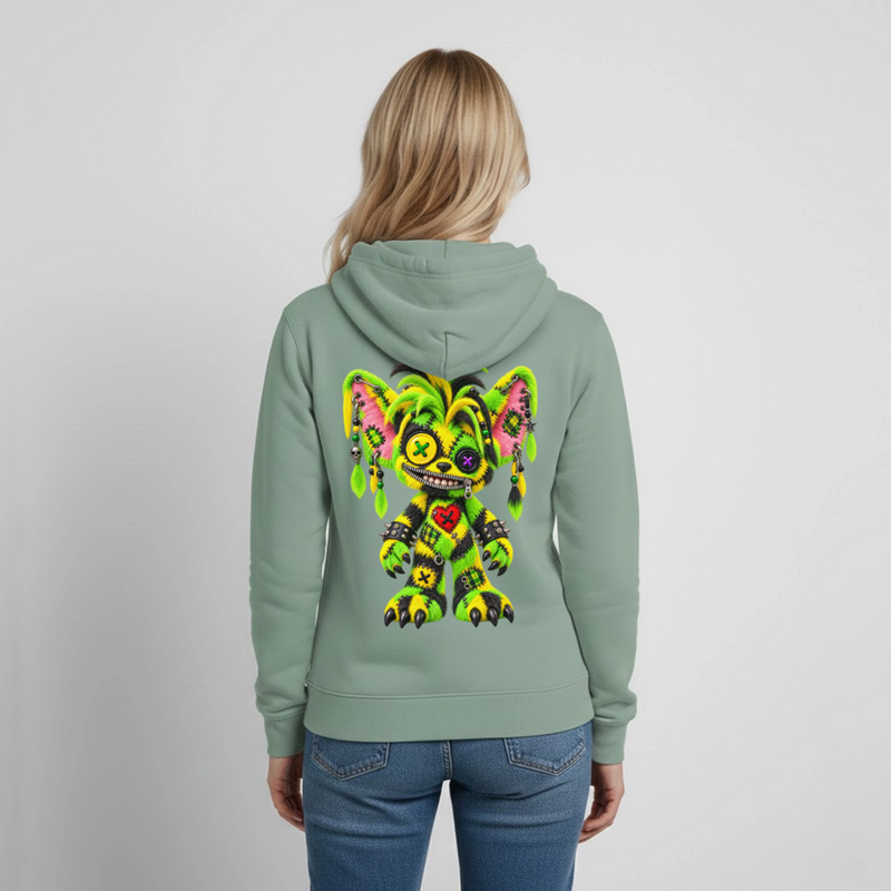 FUZZBALL GREMMY – Damen Hoodie - Graugrün