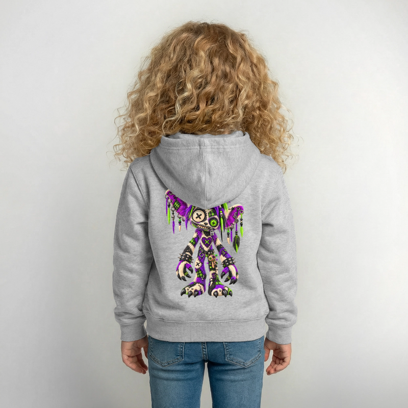 VOODOO VINNIE – Kinder Hoodie - Hellgrau meliert