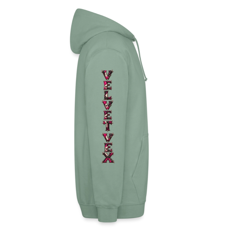VELVET VEX – Herren / Unisex Hoodie - Graugrün