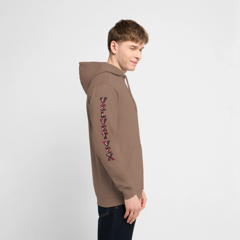 VELVET VEX – Herren / Unisex Hoodie - Mokka