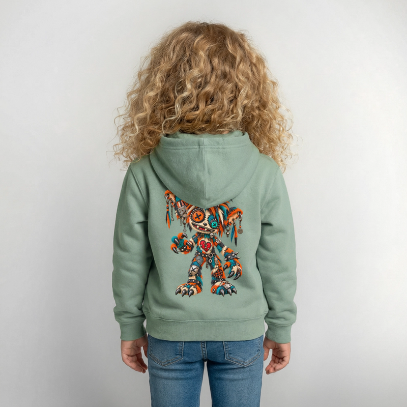 SCRAP JACK – Kinder Hoodie - Graugrün