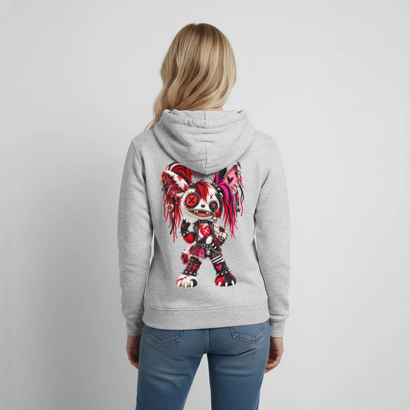 MOSH MOLLY – Damen Hoodie - Hellgrau meliert