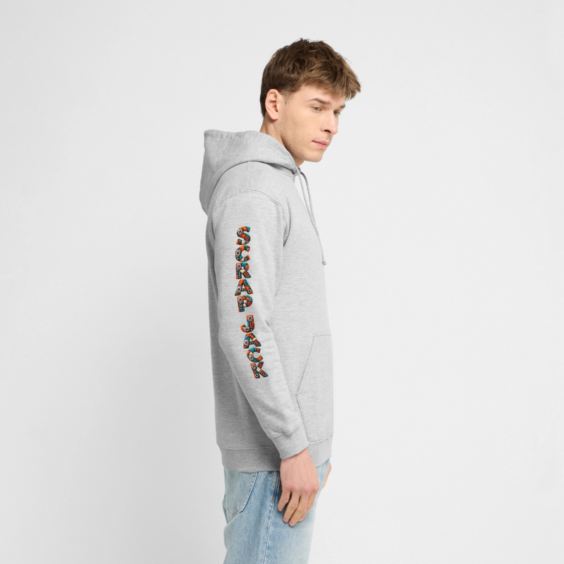 SCRAP JACK – Herren / Unisex Hoodie - Hellgrau meliert