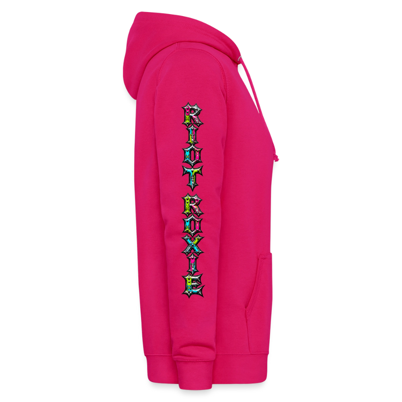 RIOT ROXIE – Damen Hoodie - dunkles Pink
