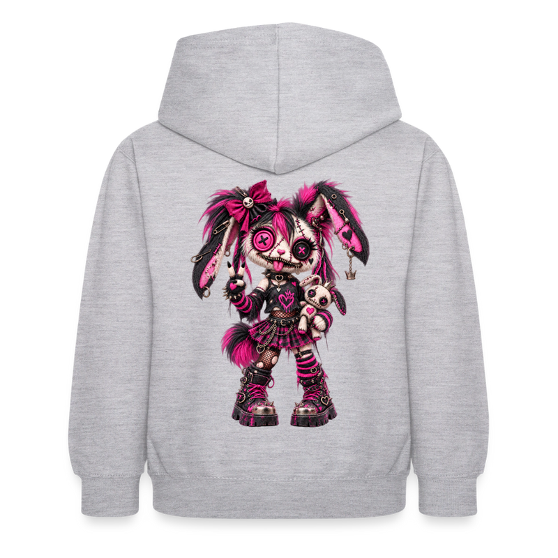 VELVET VEX – Kinder Hoodie - Hellgrau meliert