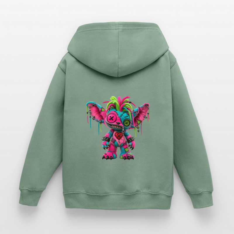 RIOT ROXIE – Kinder Hoodie - Graugrün