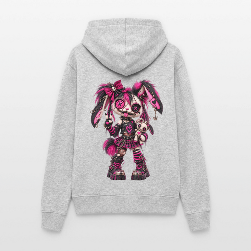 VELVET VEX – Damen Hoodie - Hellgrau meliert