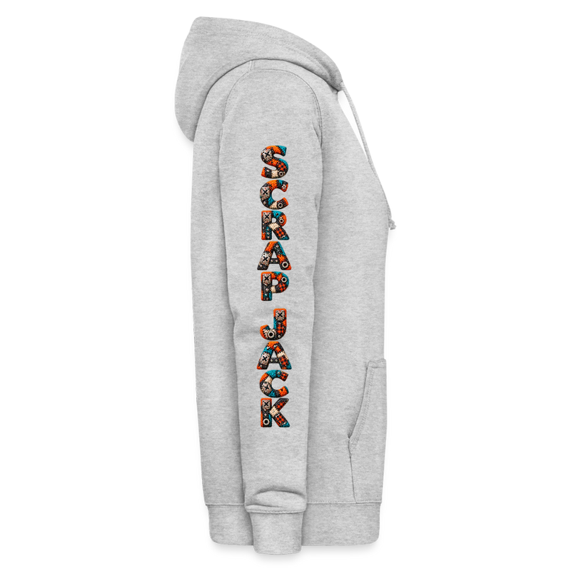 SCRAP JACK – Damen Hoodie - Hellgrau meliert