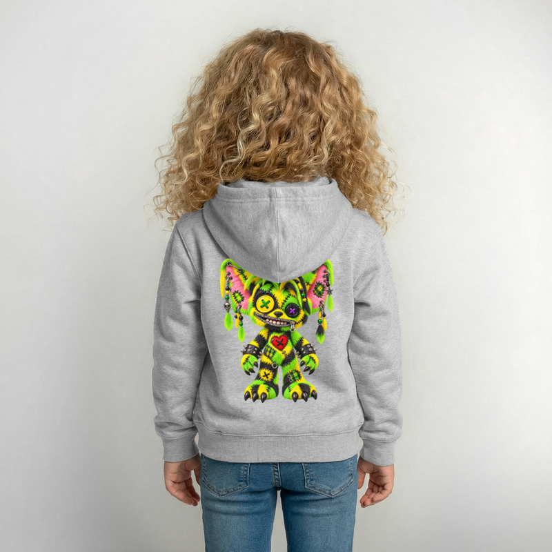 FUZZBALL GREMMY – Kinder Hoodie - Hellgrau meliert