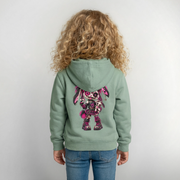 VELVET VEX – Kinder Hoodie - Graugrün