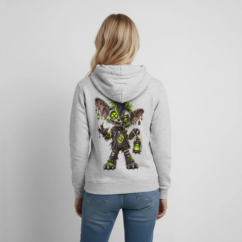 GRAVEYARD GIZZ – Damen Hoodie - Hellgrau meliert