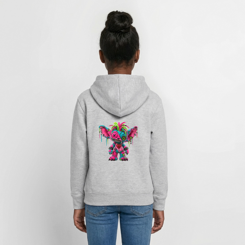 RIOT ROXIE – Teenie Hoodie - Hellgrau meliert