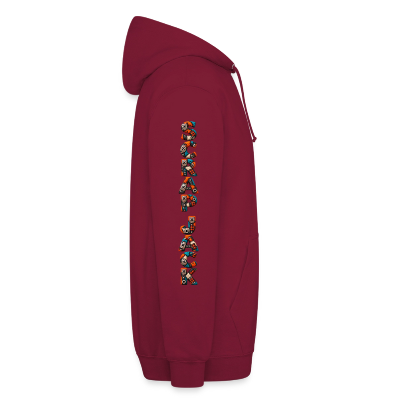 SCRAP JACK – Herren / Unisex Hoodie - Bordeaux