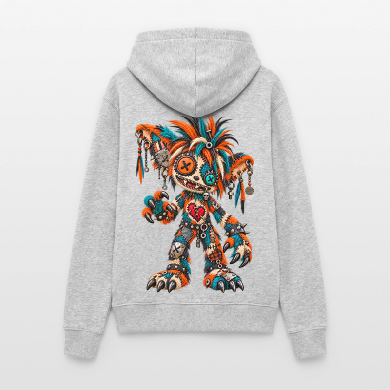 SCRAP JACK – Damen Hoodie - Hellgrau meliert