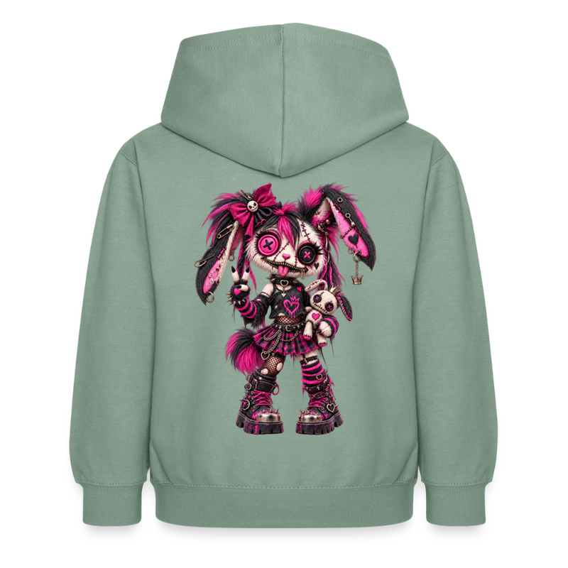 VELVET VEX – Kinder Hoodie - Graugrün