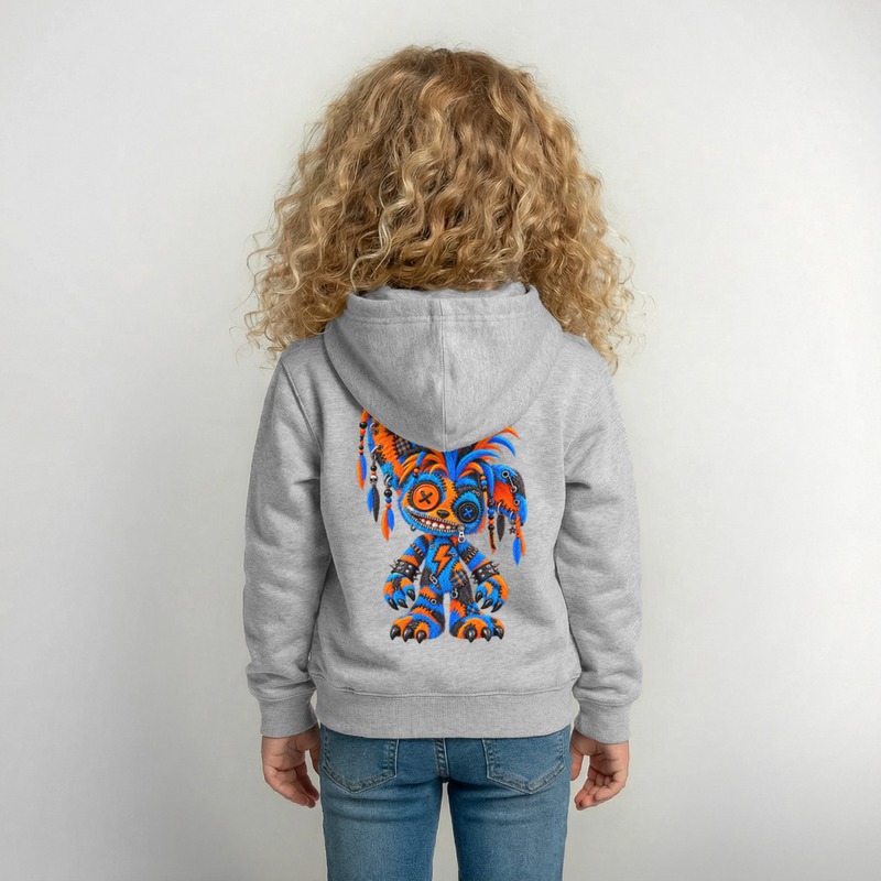 STATIC SPIKE – Kinder Hoodie - Hellgrau meliert