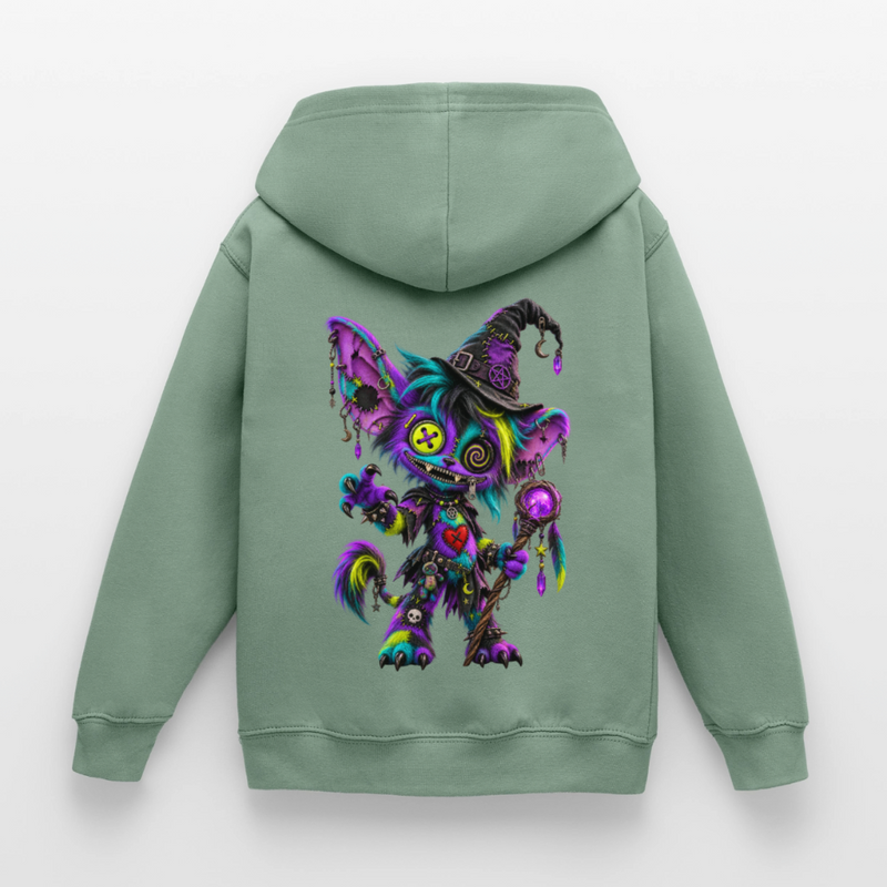 HEXIE HAZE – Kinder Hoodie - Graugrün
