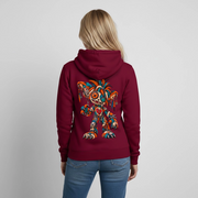 SCRAP JACK – Damen Hoodie - Bordeaux