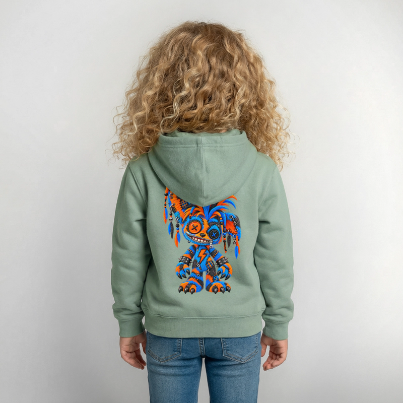 STATIC SPIKE – Kinder Hoodie - Graugrün