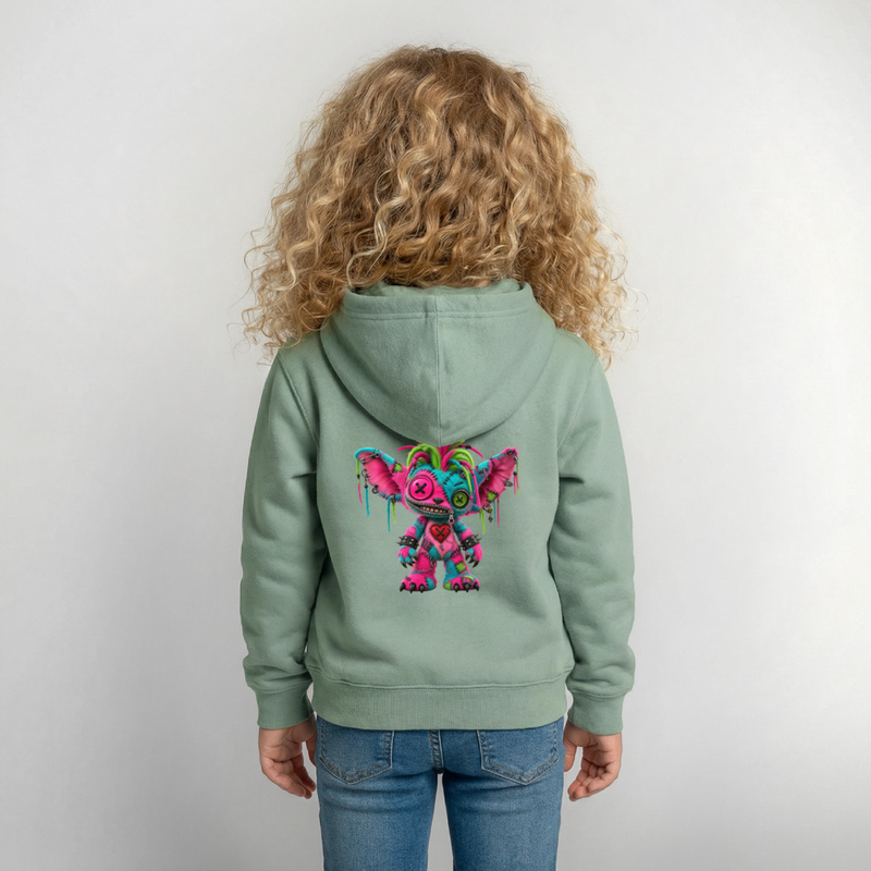 RIOT ROXIE – Kinder Hoodie - Graugrün