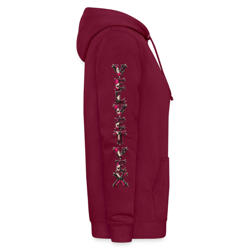 VELVET VEX – Damen Hoodie - Bordeaux