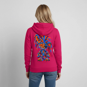 STATIC SPIKE – Damen Hoodie - dunkles Pink