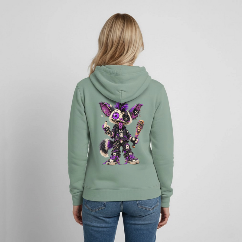 RAGGZR – Damen Hoodie - Graugrün