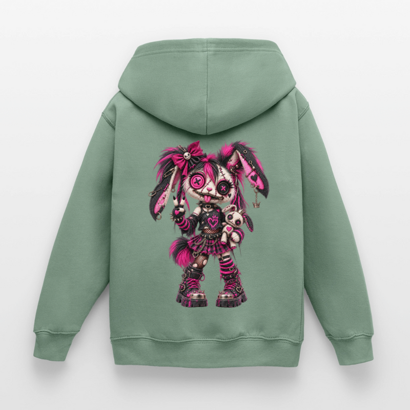 VELVET VEX – Kinder Hoodie - Graugrün