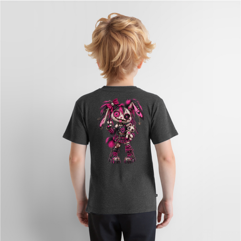 VELVET VEX – Kinder Premium T-Shirt - Anthrazit meliert