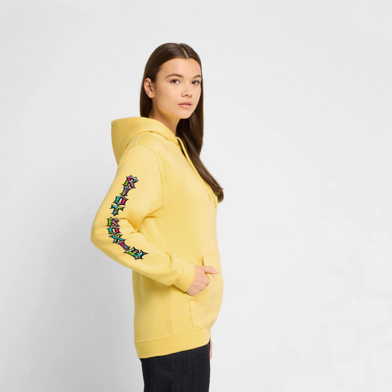 RIOT ROXIE – Herren / Unisex Hoodie - Zitronengelb