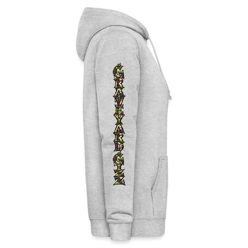 GRAVEYARD GIZZ – Damen Hoodie - Hellgrau meliert