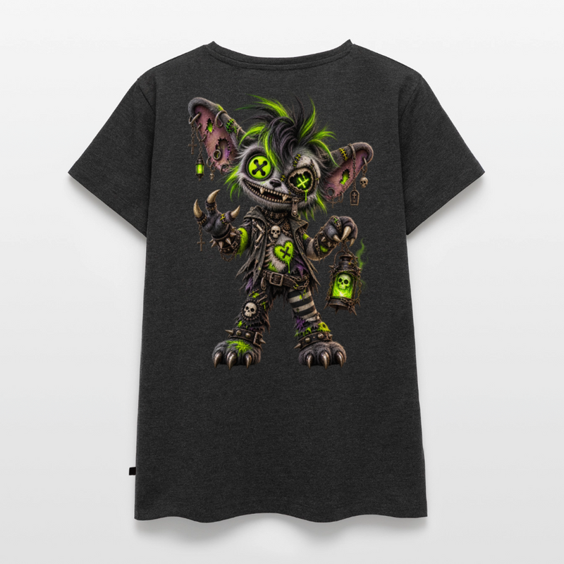 GRAVEYARD GIZZ – Damen Premium T-Shirt - Anthrazit meliert