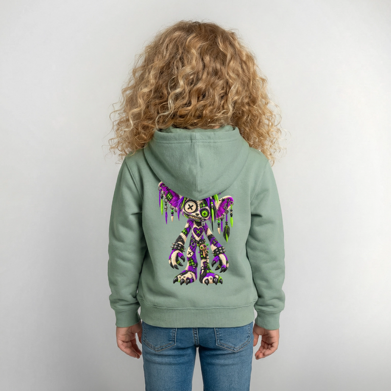 VOODOO VINNIE – Kinder Hoodie - Graugrün