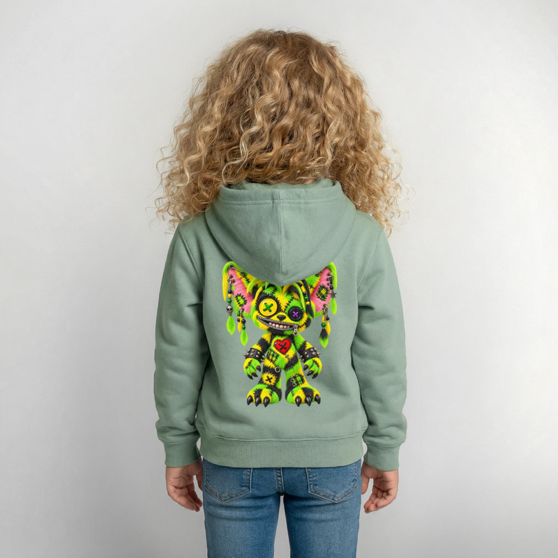 FUZZBALL GREMMY – Kinder Hoodie - Graugrün