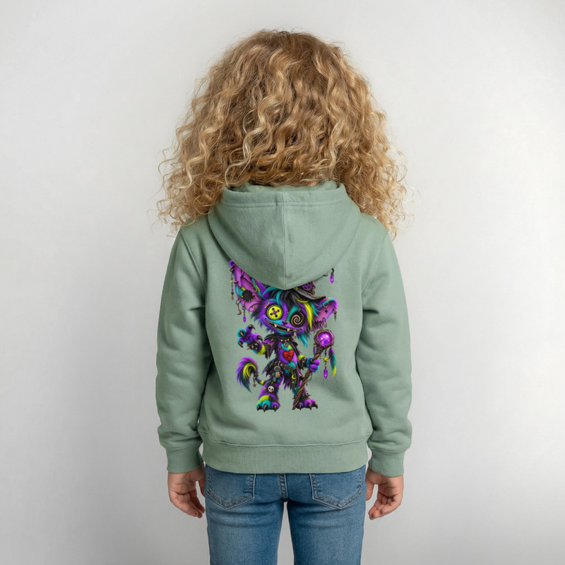 HEXIE HAZE – Kinder Hoodie - Graugrün