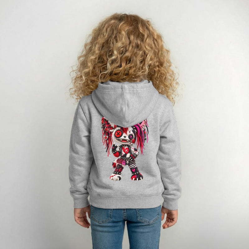 MOSH MOLLY – Kinder Hoodie - Hellgrau meliert