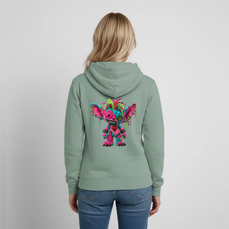 RIOT ROXIE – Damen Hoodie - Graugrün