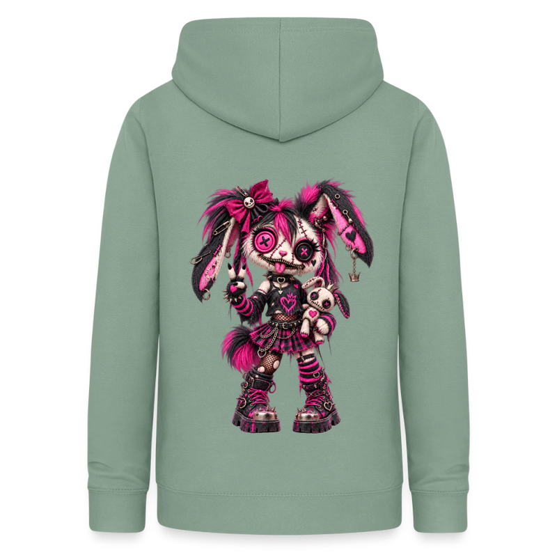 VELVET VEX – Damen Hoodie - Graugrün
