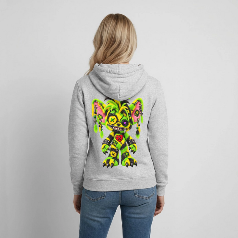 FUZZBALL GREMMY – Damen Hoodie - Hellgrau meliert